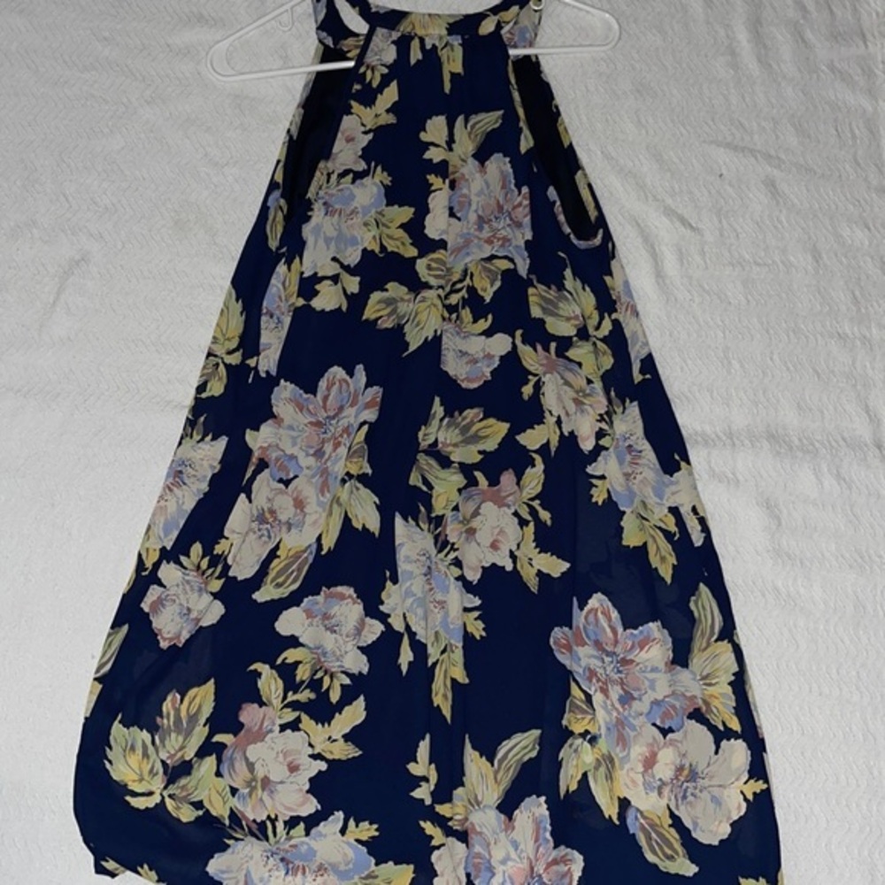 High Neck Floral Dress